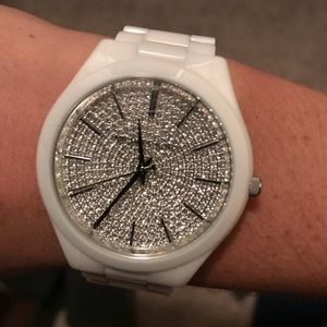 Micheal Kors ceramic white watch